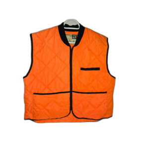 Vintage WearGuard Quilted Insulated Utility Vest | Blaze Orange | Men's Size 2XL